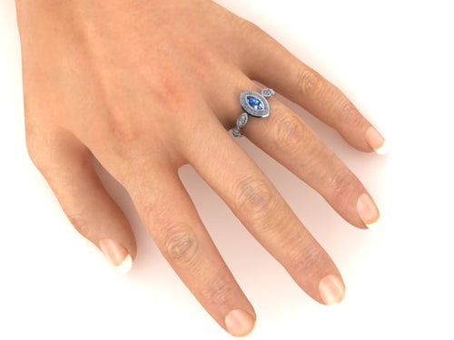 Sterling Silver Ashes and Cubic Zirconia Memorial Ring