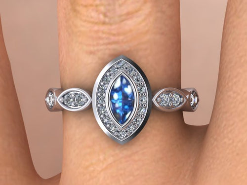 Sterling Silver Ashes and Cubic Zirconia Memorial Ring