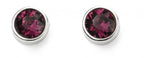 February Sterling Silver Birthstone Stud Earrings