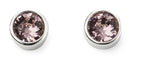 June Sterling Silver Birthstone Stud Earrings