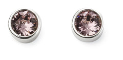 June Sterling Silver Birthstone Stud Earrings