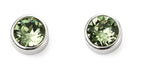 August Sterling Silver Birthstone Stud Earrings