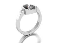 Sterling Silver Ladies Ashes Memorial Ring