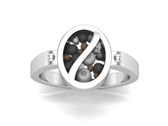 Sterling Silver Ladies Ashes Memorial Ring