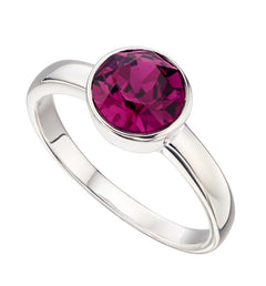 February Sterling Silver Birthstone Ring