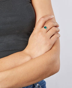 May Sterling Silver Birthstone Ring