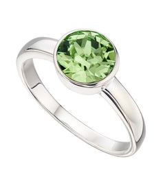 August Sterling Silver Birthstone Ring