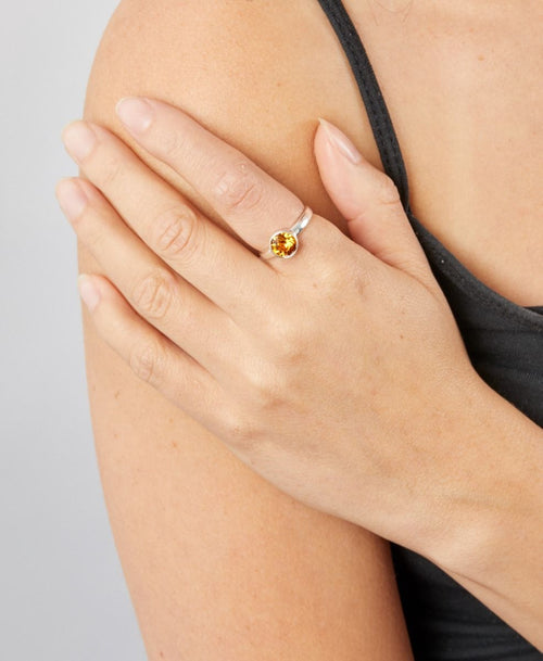 November Sterling Silver Birthstone Ring