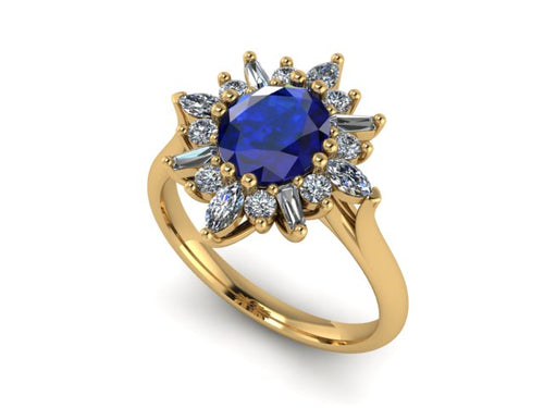 Margaret’s Bespoke Sapphire & Diamond Ring