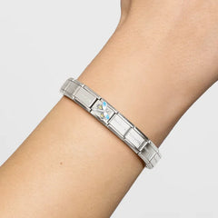 BLUE DRAGONFLY WITH CUBIC ZIRCONIUM NOMONATION CHARM