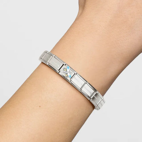 BLUE DRAGONFLY WITH CUBIC ZIRCONIUM NOMONATION CHARM