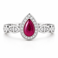 Sterling Silver Ashes and Cubic Zirconia Memorial Ring