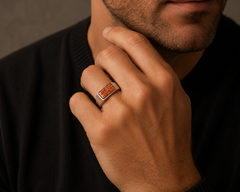 9ct Rose Gold Gents Ashes Memorial Ring