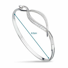 Kit Heath Entwine Twine Twist Pavé Hinged Bangle