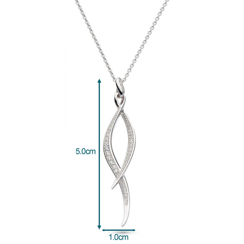 Kit Heath Entwine Twine Twist Pavé Necklace