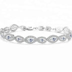 Carina Marquise Halo Crystal Bridal Bracelet