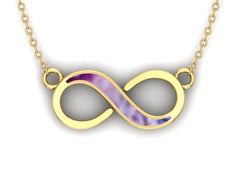 9ct Yellow Gold Ashes Memorial Infinity Necklace