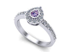9ct White Gold Ashes and Cubic Zirconium Memorial Ring