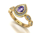9ct Yellow Gold Ashes and Cubic Zirconium Memorial Ring
