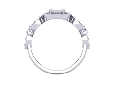 9ct White Gold Ashes and Cubic Zirconium Memorial Ring