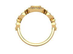 9ct Yellow Gold Ashes and Cubic Zirconium Memorial Ring