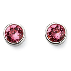 Silver Crystal Birthstone Earrings