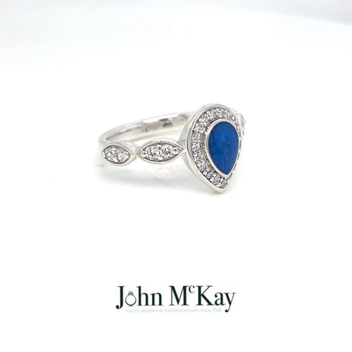 9ct White Gold Ashes and Cubic Zirconium Memorial Ring
