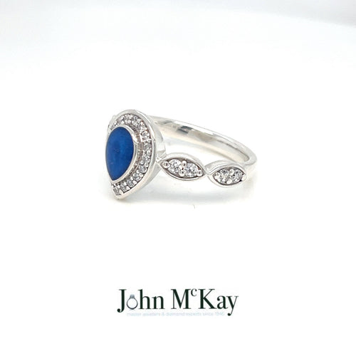 9ct White Gold Ashes and Cubic Zirconium Memorial Ring