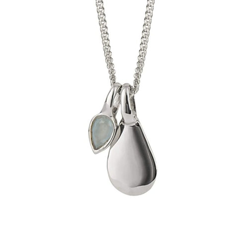 Silver Semi-Precious Birthstone Necklace