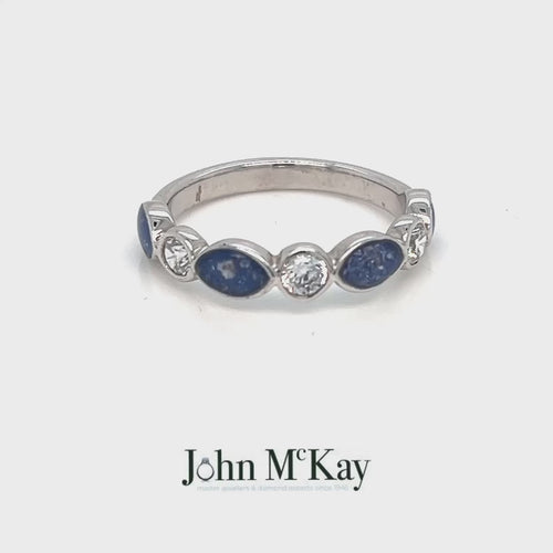 9ct White Gold Ashes  Memorial Ring