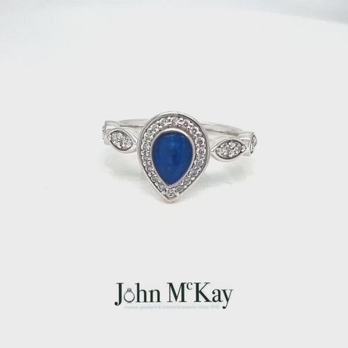 9ct White Gold Ashes and Cubic Zirconium Memorial Ring