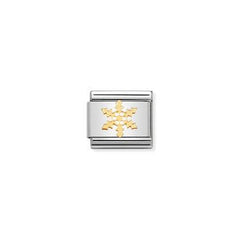 Nomination Composable Link, Snowflake in bonded yellow gold charm