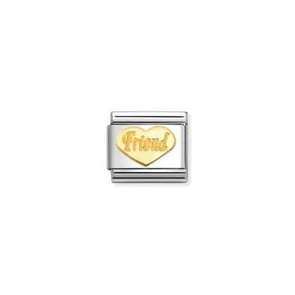 Nomination Composable Link Gold Heart FRIEND Charm