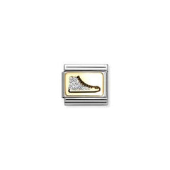 SNEAKER, SILVER GLITTER NOMINATION CHARM