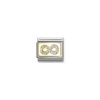 INFINITY, SILVER GLITER NOMINATION CHARM