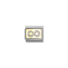 INFINITY, SILVER GLITER NOMINATION CHARM