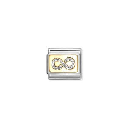 INFINITY, SILVER GLITER NOMINATION CHARM