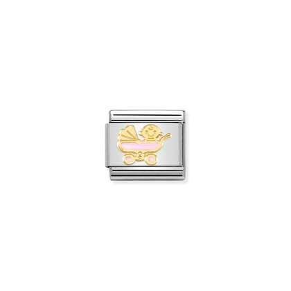 Nomination Composable Link Pink Baby Carriage Charm
