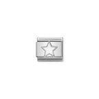 Nomination Composable Classic Link white Star in Silver and Enamel