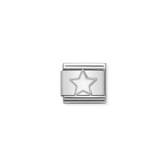 Nomination Composable Classic Link white Star in Silver and Enamel