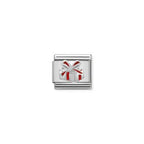 Nomination Composable Link, Red Present in Silver Charm