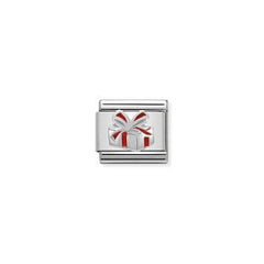 Nomination Composable Link, Red Present in Silver Charm