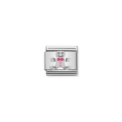 Nomination, Composable Link, Gingerbread Man in Enamel Charm