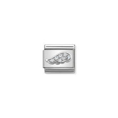 Nomination Composable Link white Wing in Silver and Stones Charm
