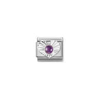 Nomination Composable Link  silver Heart Amethyst Charm