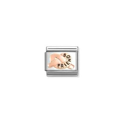 Nomination Composable Link FRIENDS Promises Knot Rose gold Charm