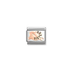 Nomination Composable Link SISTERS Promises Knot Rose gold Charm