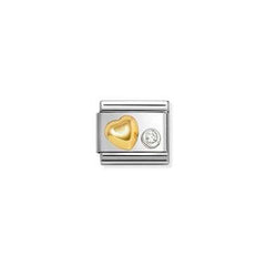 Nomination Gold Heart CZ Charm