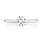 Platinum 0.75ct Certified Brilliant Cut Lab Grown Diamond Engagement Ring