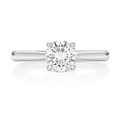 Platinum 1.00ct Certified Lab Grown Brilliant Cut Diamond Engagement Ring